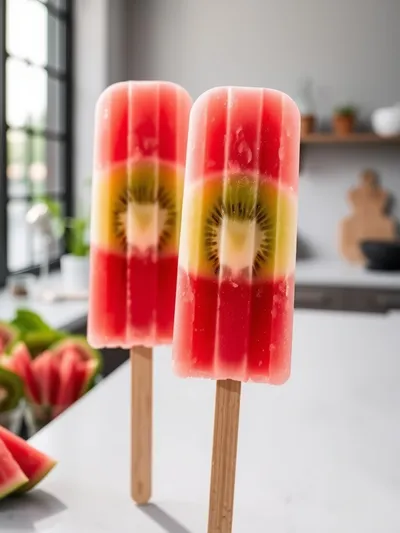 Watermelon Kiwi Popsicles Recipe