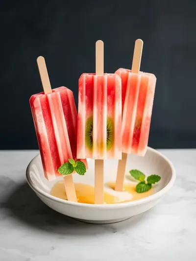 Watermelon Kiwi Popsicles Recipe - cooking process