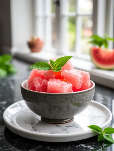 Watermelon Sorbet – 2‑Ingredient Refreshing Dessert - ready to serve
