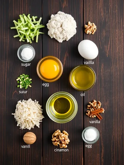 Zucchini Bread Muffins Recipe - ingredients preparation