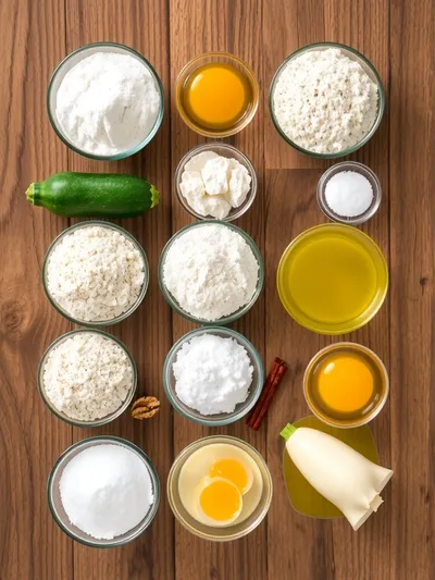 Easy Zucchini Bread - ingredients preparation