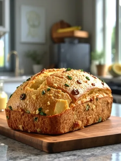 Zucchini Cheddar Cheese & Chive Buttermilk Quick Bread