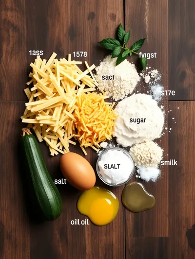 Zucchini Cheese Bread Recipe - ingredients preparation